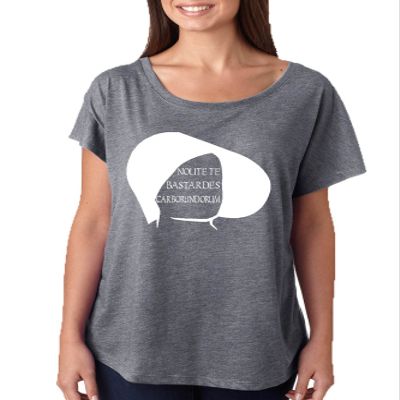 ALLNTRENDS Women's Dolman Nolite Te Bastardes Carborundorum Cool Trendy Top (2XL, Premium Heather)