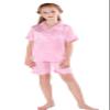 Horcute Pajamas Little Kid Sleepwears Set Pjs Clothes Short Sleeve RoseGold 110# 3-4Y view 1