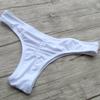 Malinsa Junior's Classic Surf Hipster Cheeky Coverage Bikini Bottom Women's Swimwear Ruffle Y-Style (White, XS) view 2