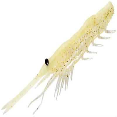 HARIMITSU Worm Magbite Snatch Bite Shrimp 4" Glow Shrimp #03 MBW06 Lure