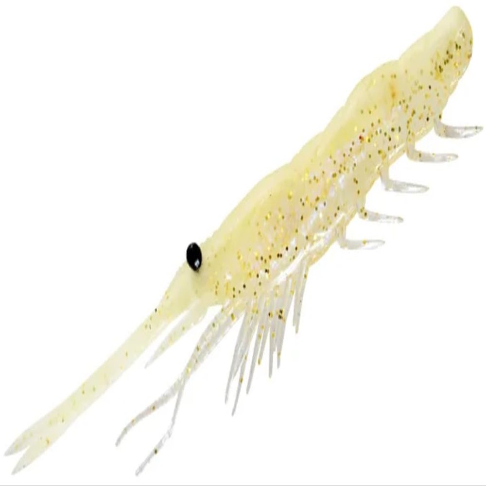 HARIMITSU Worm Magbite Snatch Bite Shrimp 4" Glow Shrimp #03 MBW06 Lure
