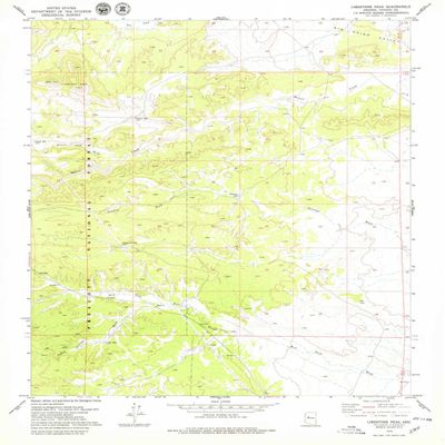 YellowMaps Limestone Peak AZ topo map, 1:24000 Scale, 7.5 X 7.5 Minute, Historical, 1979, Updated 1979, 27 x 22 in - Tyvek