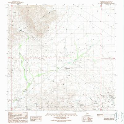 Tiger Well AZ topo map, 1:24000 Scale, 7.5 X 7.5 Minute, Historical, 1990, Updated 1990, 26.7 x 22 in - Tyvek