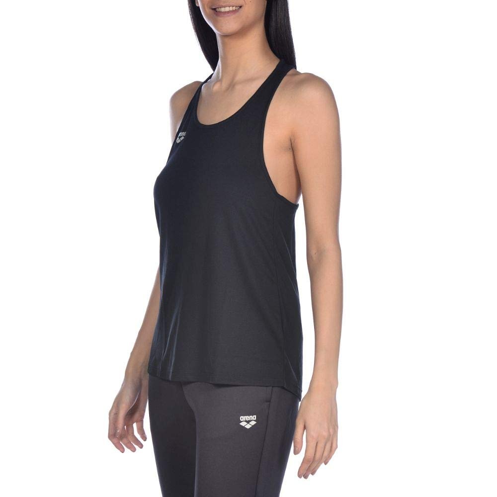 ARENA Women's Gym Tank Top Solid Workout Sports Top, Black, M