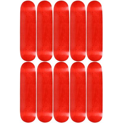 Moose 10 Count 7.75" Blank Skateboard Deck Stained Red 7-Ply Canadian Maple