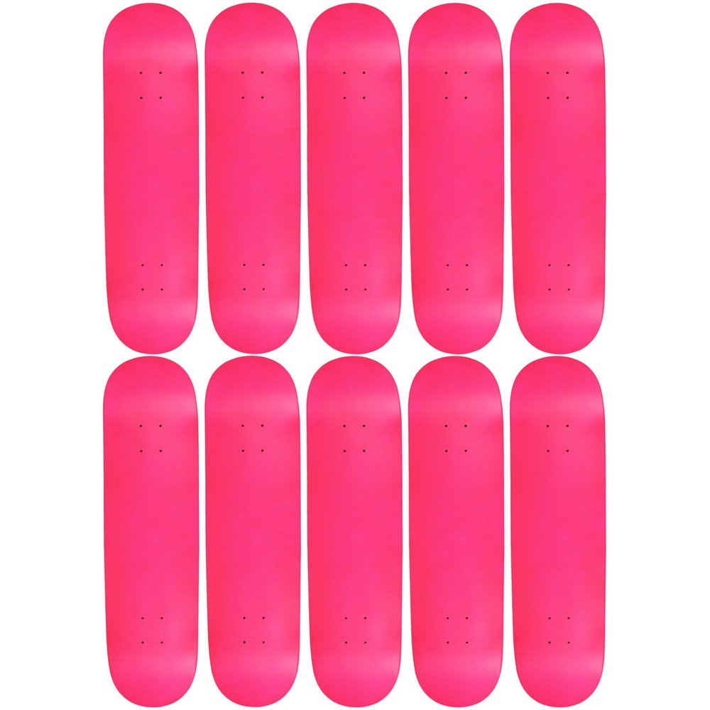 Moose 10 Count 7.5" Blank Skateboard Deck Neon Pink 7-Ply Canadian Maple