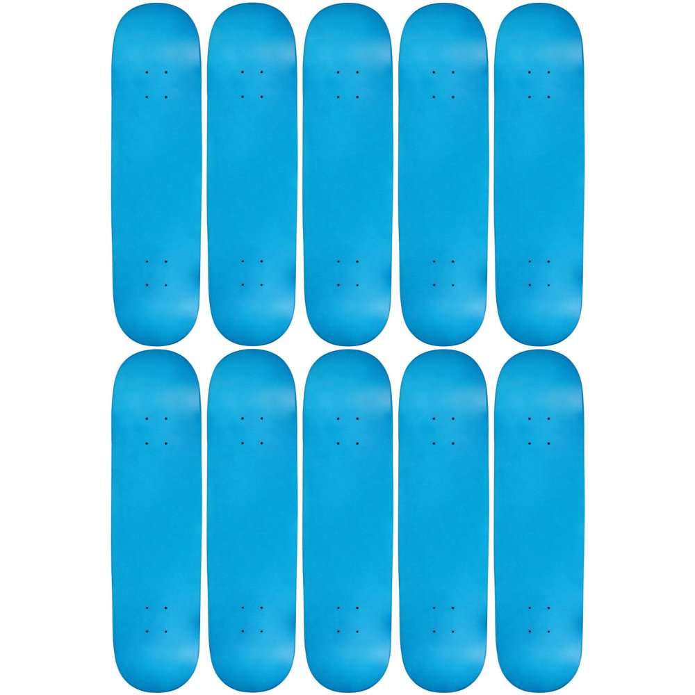 Moose 10 Count 8.25" Blank Skateboard Deck Neon Blue 7-Ply Canadian Maple