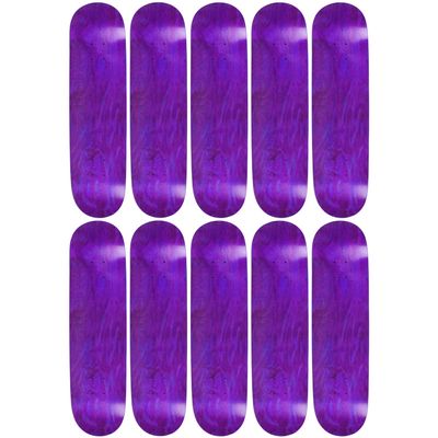 Moose 10 Count 7.75" Blank Skateboard Deck Stained Purple 7-Ply Canadian Maple