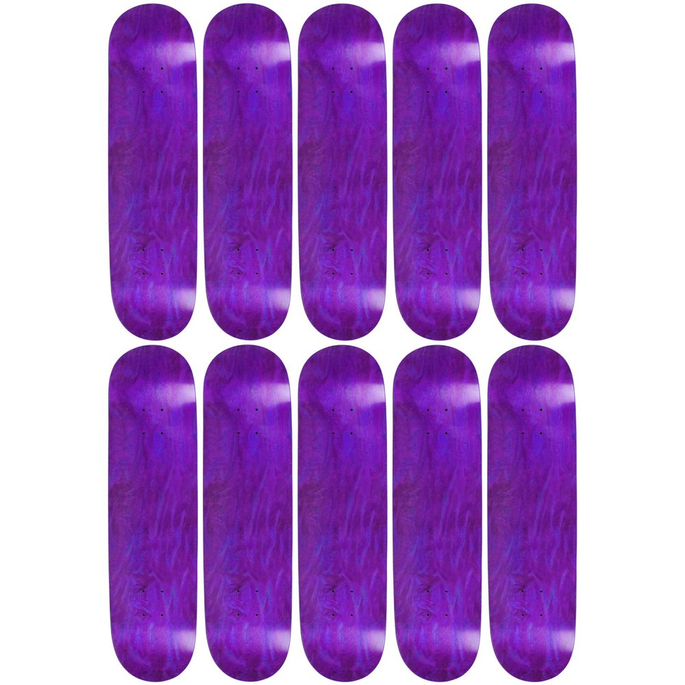 Moose 10 Count 7.75" Blank Skateboard Deck Stained Purple 7-Ply Canadian Maple