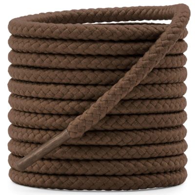 DELELE Round Braided Hiking Shoelaces: Red Brown Work Climbing Shoe Laces for Boot 2 Pair 39 inch