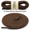 DELELE Round Braided Hiking Shoelaces: Red Brown Work Climbing Shoe Laces for Boot 2 Pair 39 inch view 2