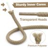 DELELE Round Braided Hiking Shoelaces: Red Brown Work Climbing Shoe Laces for Boot 2 Pair 39 inch view 3
