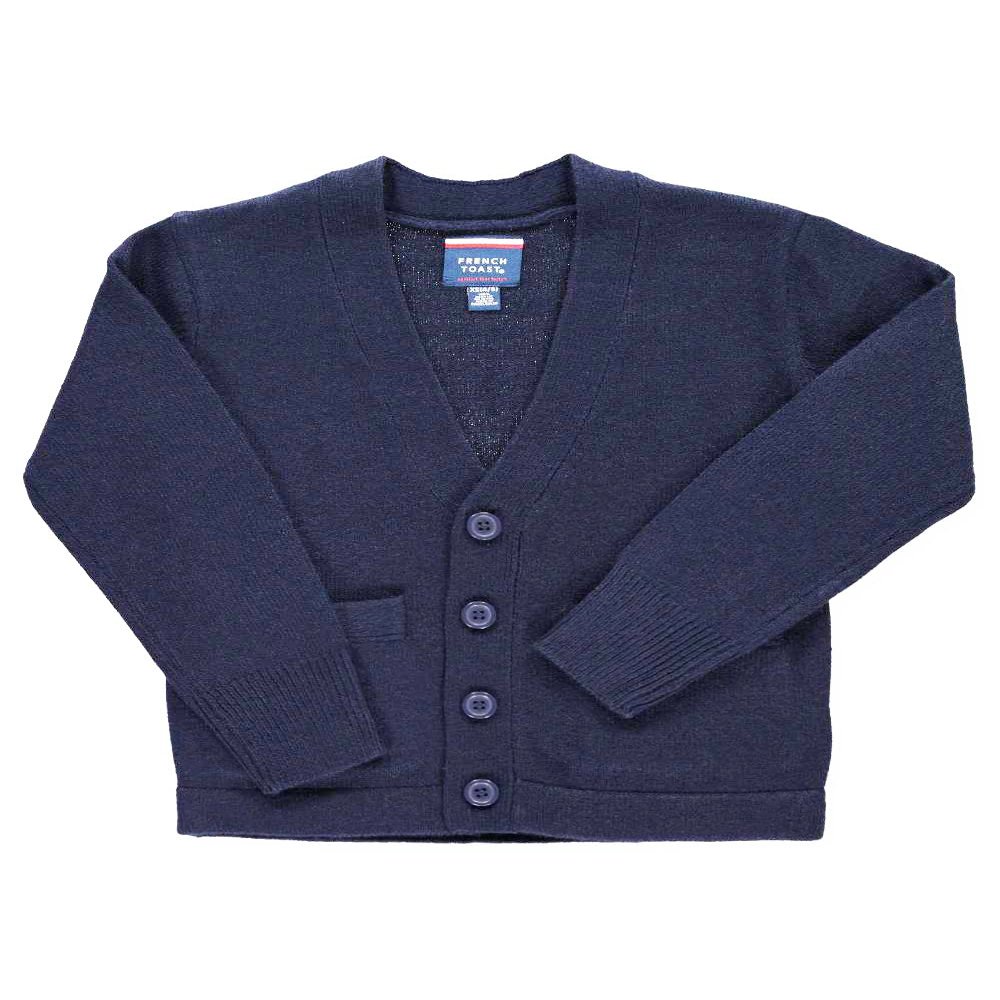 French Toast Boys' V-Neck Cardigan - Navy, 10-12