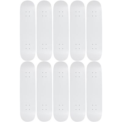 Moose 10 Count 7.75" Blank Skateboard Deck Dipped White 7-Ply Canadian Maple