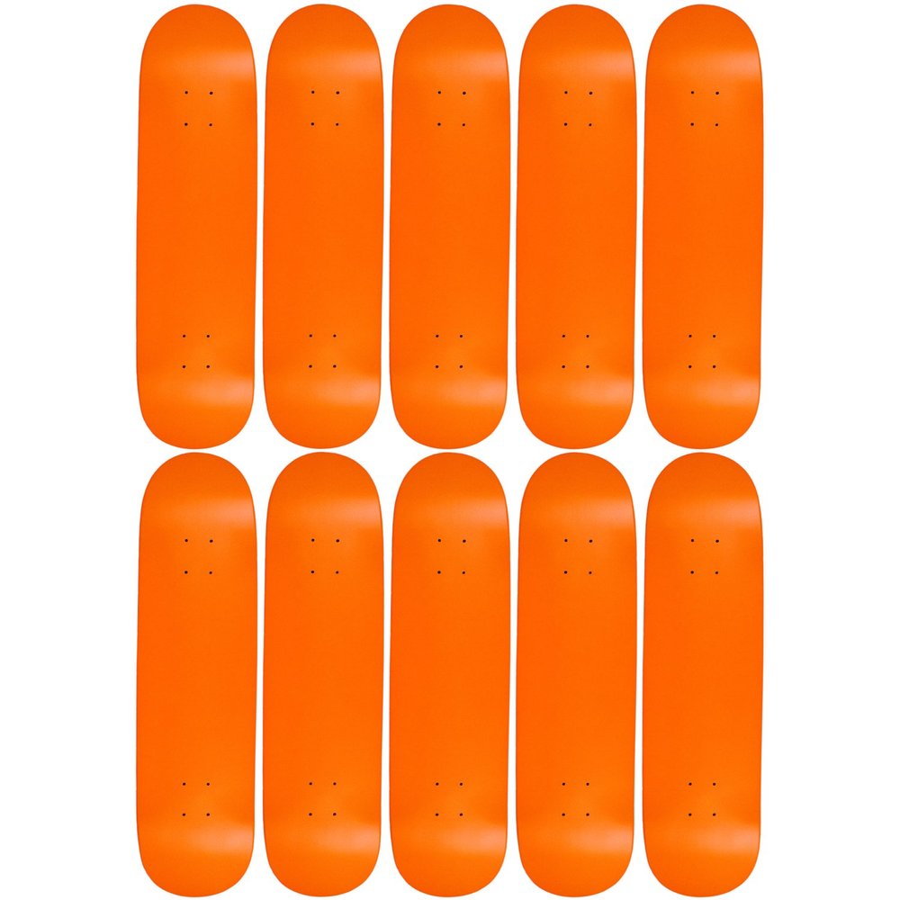 Moose 10 Count 8.0" Blank Skateboard Deck Neon Orange 7-Ply Canadian Maple