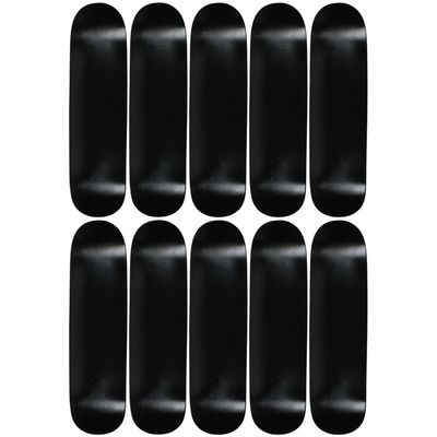 Moose 10 Count 7.25" Blank Skateboard Deck Dipped Black 7-Ply Canadian Maple