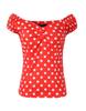1950s Vintage Retro Dolores Top Rockabilly Pinup (US14, Red/White Polka Dot) view 1