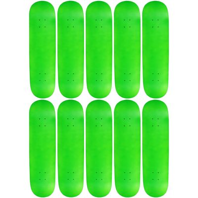 Moose 10 Count 8.25" Blank Skateboard Deck Neon Green 7-Ply Canadian Maple