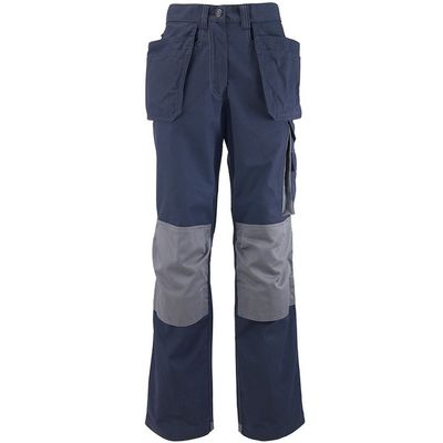 Alexandra Womens/Ladies Tungsten Holster Work Pants (6R) (Navy/Gray)