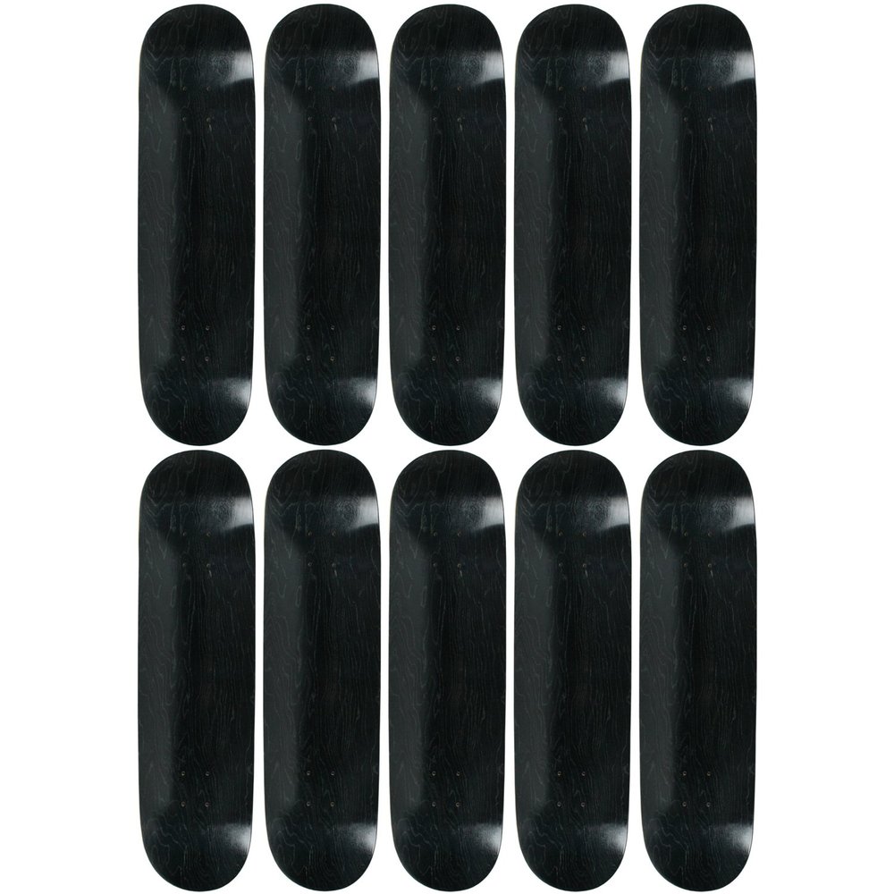 Moose 10 Count 7.63" Blank Skateboard Deck Stained Black 7-Ply Canadian Maple