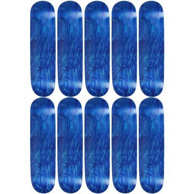 Moose 10 Count 7.63" Blank Skateboard Deck Stained Blue 7-Ply Canadian Maple