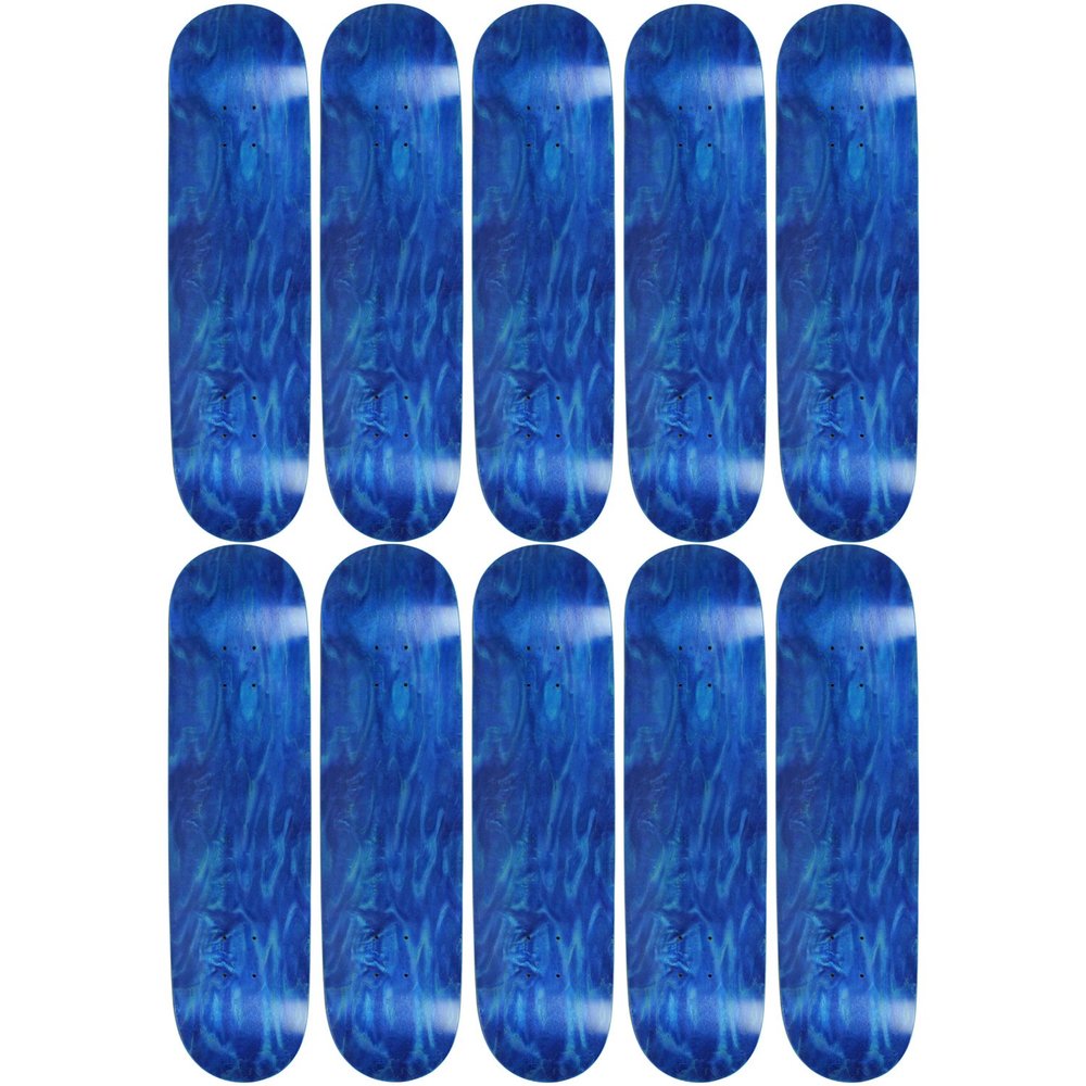 Moose 10 Count 7.63" Blank Skateboard Deck Stained Blue 7-Ply Canadian Maple