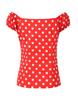 1950s Vintage Retro Dolores Top Rockabilly Pinup (US16, Red/White Polka Dot) view 2