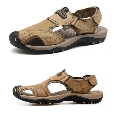 Maesty Mens Hiking Sandals Summer Athletic Comfortable Slippers Waterproof?Breathable Outdoor Sports Beach Shoes?Yellow?8.5 M US?25.5 cm Heel to Toe