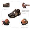 Maesty Mens Hiking Sandals Summer Athletic Comfortable Slippers Waterproof?Breathable Outdoor Sports Beach Shoes Black 25.5 cm 8.5 M US Heel to Toe view 2