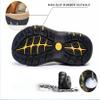 Maesty Mens Hiking Sandals Summer Athletic Comfortable Slippers Waterproof?Breathable Outdoor Sports Beach Shoes Black 25.5 cm 8.5 M US Heel to Toe view 3