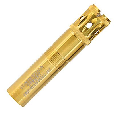 Carlson's Choke Tubes 12 Gauge Compatible for Benelli Crio Plus [ Full | 0.695 Diameter ] Stainless Steel | Gold Competition Target Ported Sporting Clays Choke Tube | Made in USA