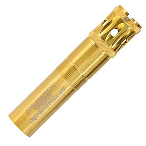 Carlson's Choke Tubes 12 Gauge Compatible for Benelli Crio Plus [ Full | 0.695 Diameter ] Stainless Steel | Gold Competition Target Ported Sporting Clays Choke Tube | Made in USA