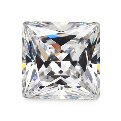 100pcs 4x4mm AAAAA Square White Princess Cut Loose Cubic Zirconia CZ Stone Gemstone (4x4mm 100pcs)