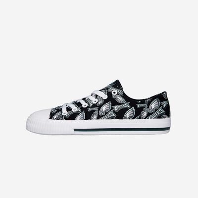 FOCO Philadelphia Eagles NFL Womens Low Top Repeat Print Canvas Shoes - 9