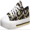 FOCO New Orleans Saints NFL Womens Low Top Repeat Print Canvas Shoes - 7