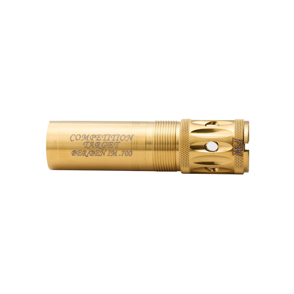 Carlsons Choke Tubes 12 Gauge Compatible for Beretta Benelli Mobil [ Improved Modified | 0.700 Diameter ] Stainless Steel | Gold Competition Target Ported Sporting Clays Choke Tube | Made in USA