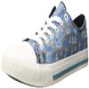 FOCO Detroit Lions NFL Womens Low Top Repeat Print Canvas Shoes - 8 view 1