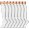Compression Socks for Women and Men, Circulation Support Stockings, White Nylon, Nurse Daily Work Wear, Nurse Gifts Essentials