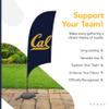 California Bears College Sports Printed Feather Flag - NCAA Licensed - Super Polyester - School Banner (Navy Blue) (7.5' Cross Base) view 4