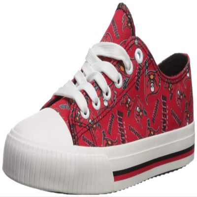 FOCO Tampa Bay Buccaneers NFL Womens Low Top Repeat Print Canvas Shoes - 6