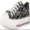 FOCO Baltimore Ravens NFL Womens Low Top Repeat Print Canvas Shoes - 6 view 1