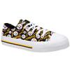 FOCO Pittsburgh Steelers NFL Womens Low Top Repeat Print Canvas Shoes - 7 view 2