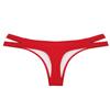 SHEKINI Bikini Bottoms Strappy Low Rise Brazilian Thong Sexy Swim Bottom for Women Rose Red view 3
