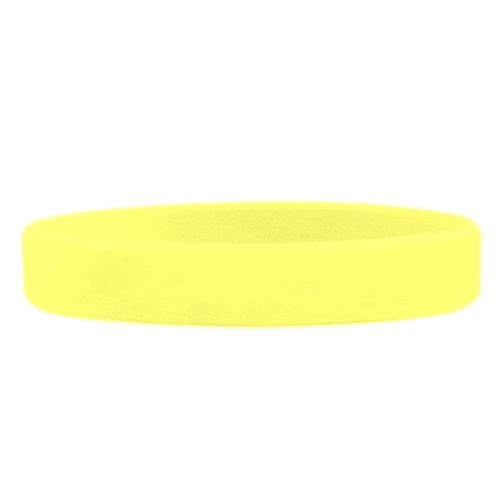 SayitBands 5 Custom Yellow Debossed Silicone Wristband