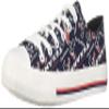 FOCO Houston Texans NFL Womens Low Top Repeat Print Canvas Shoes - 6