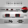 RED DRAGON Darts - Axis 24 Gram Tungsten Darts Set with Flights, Shafts (Stems) and Wallet view 4