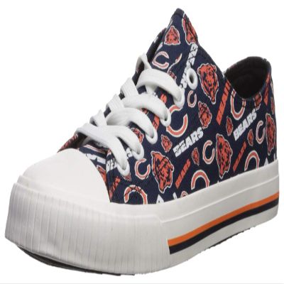 FOCO Green Bay Packers NFL Womens Low Top Repeat Print Canvas Shoes - 9