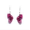 Regalia by Ulti Ramos .925 Sterling Silver Cultured Cranberry Freshwater Pearl Necklace and Dangle Earring Set view 2