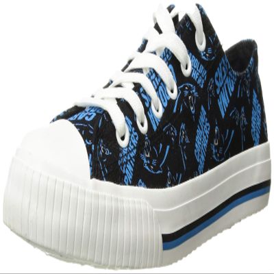 FOCO Carolina Panthers NFL Womens Low Top Repeat Print Canvas Shoes - 8