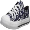 FOCO Los Angeles Rams NFL Womens Low Top Repeat Print Canvas Shoes - 6